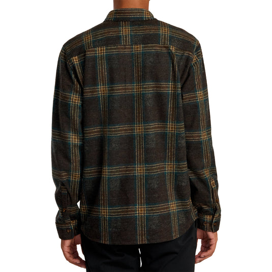 RVCA Vacancy Long Sleeve Button-Up Flannel Shirt 2