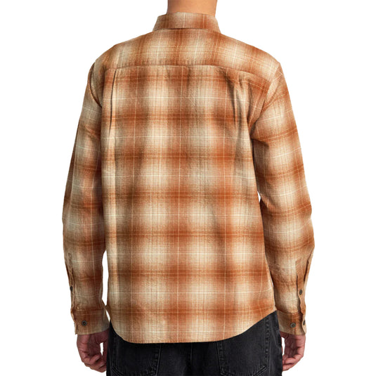 RVCA Dayshift Long Sleeve Button-Up Flannel Shirt 4