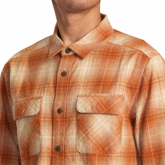 RVCA Dayshift Long Sleeve Button-Up Flannel Shirt 5