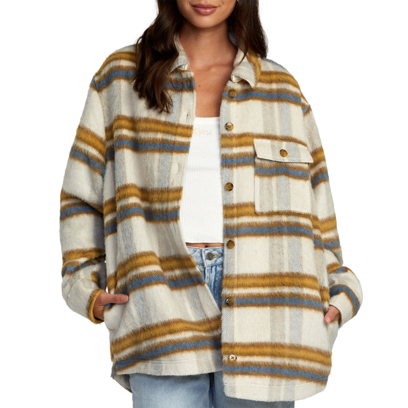Load image into Gallery viewer, RVCA Women's Birdie Shacket Jacket 1
