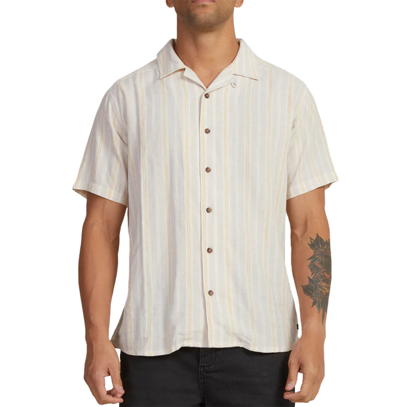 Load image into Gallery viewer, RVCA Beat Stripe Short Sleeve Button-Up Shirt 1
