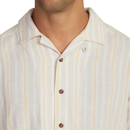 RVCA Beat Stripe Short Sleeve Button-Up Shirt 4