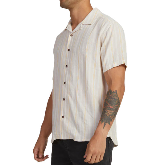 RVCA Beat Stripe Short Sleeve Button-Up Shirt 2