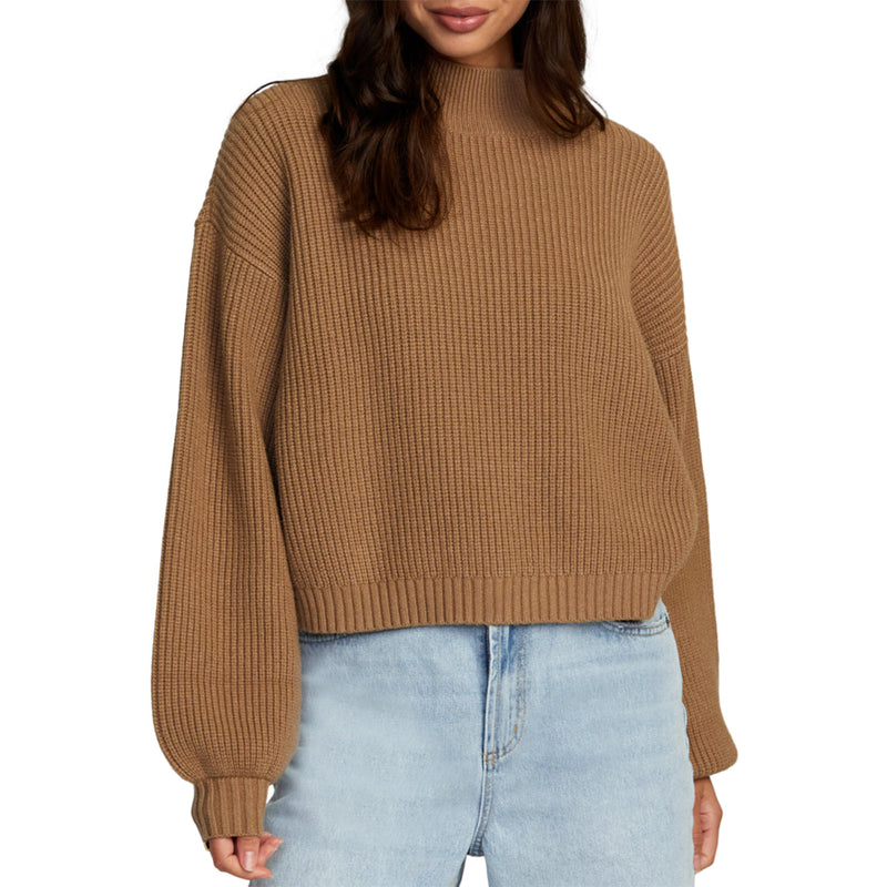 Load image into Gallery viewer, RVCA Women's Dream Cycle Turtleneck Sweater 1
