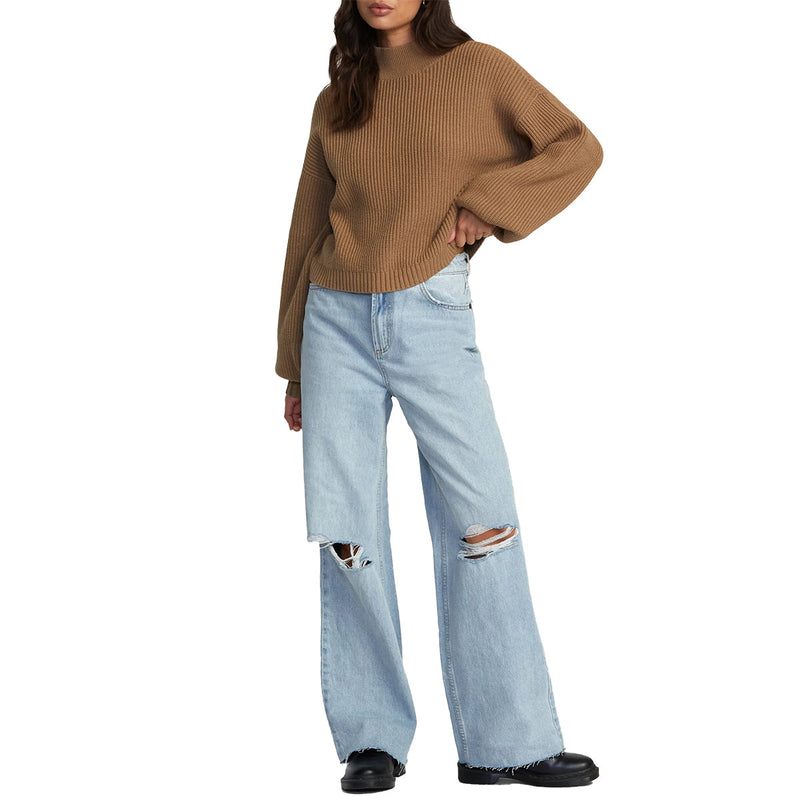 Load image into Gallery viewer, RVCA Women's Dream Cycle Turtleneck Sweater 6
