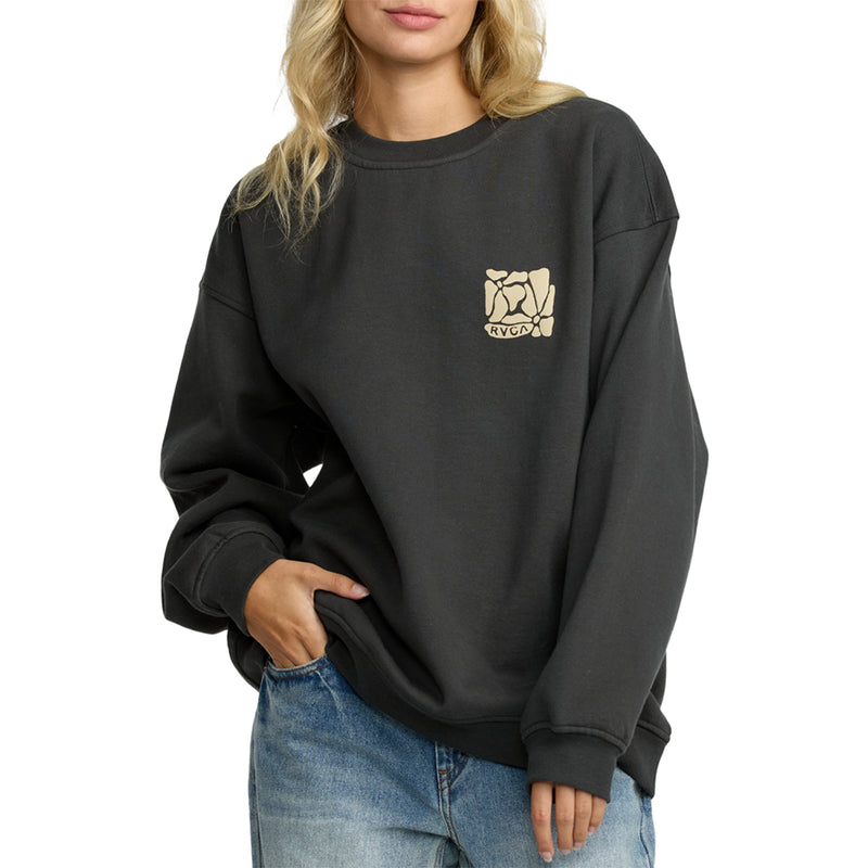 Load image into Gallery viewer, RVCA Women's Baggie Boyfriend Crew Sweatshirt 1
