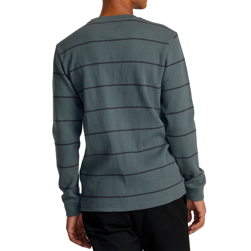 Load image into Gallery viewer, RVCA Dayshift Thermal Stripe Long Sleeve Shirt 3
