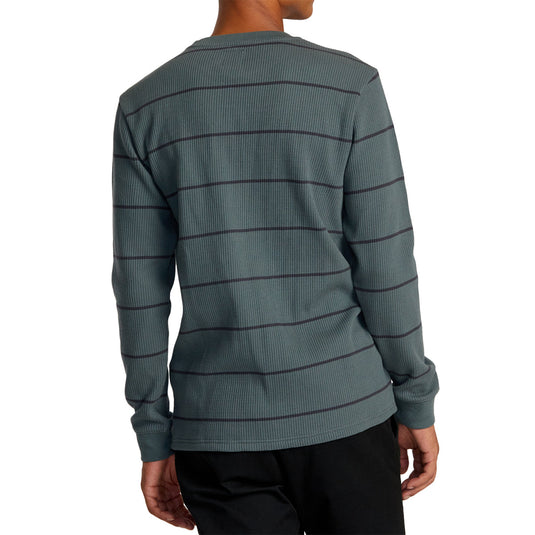 RVCA Dayshift Thermal Stripe Long Sleeve Shirt 3