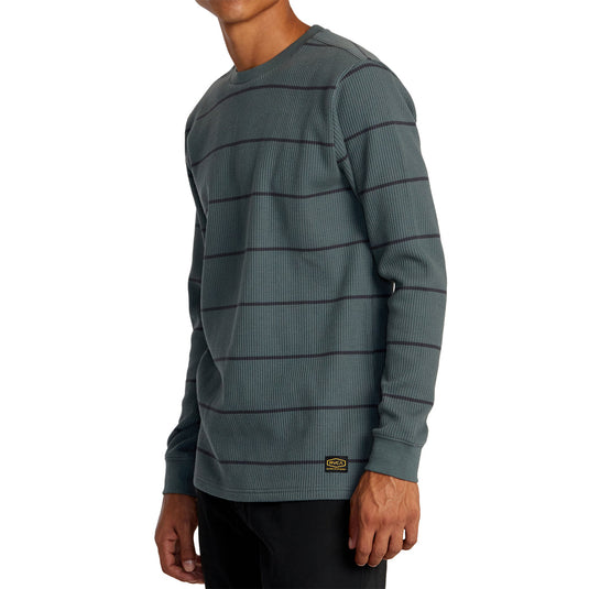 RVCA Dayshift Thermal Stripe Long Sleeve Shirt 2