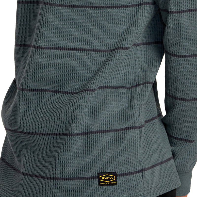 Load image into Gallery viewer, RVCA Dayshift Thermal Stripe Long Sleeve Shirt 5
