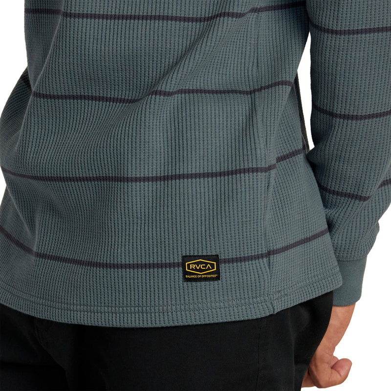 Load image into Gallery viewer, RVCA Dayshift Thermal Stripe Long Sleeve Shirt 4
