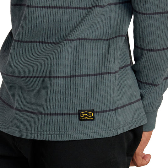 RVCA Dayshift Thermal Stripe Long Sleeve Shirt 4