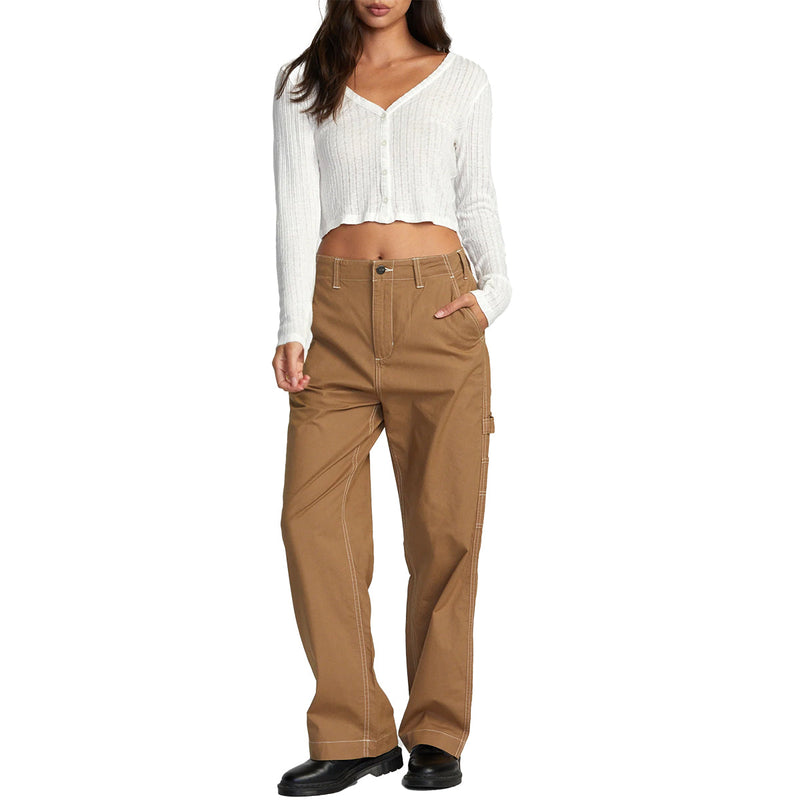 Load image into Gallery viewer, RVCA Women's Homecoming Pointelle Crop Top 5

