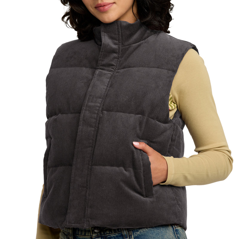 Load image into Gallery viewer, RVCA Women's Eezeh Puffer Zip-Up Vest 4
