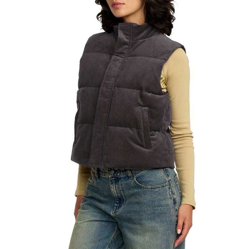 Load image into Gallery viewer, RVCA Women's Eezeh Puffer Zip-Up Vest 3
