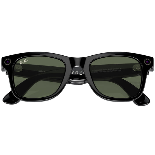 Ray-Ban Meta Gen 1 Wayfarer Sunglasses - Shiny Black/G15 Green 6