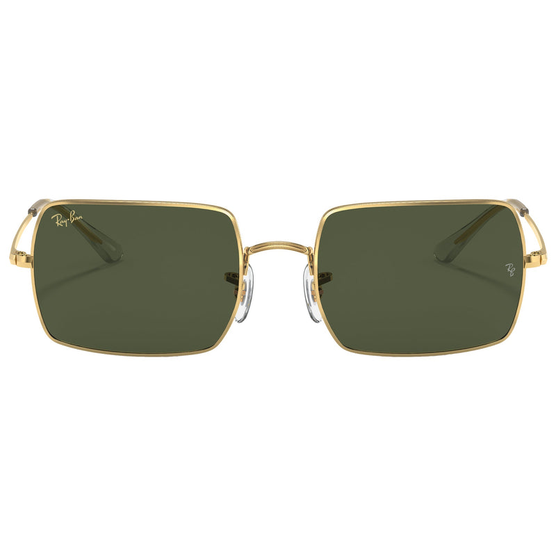 Load image into Gallery viewer, Ray-Ban Women's Rectangle 1969 Sunglasses - Polished Gold/Green 2

