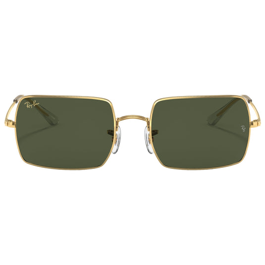 Ray-Ban Women's Rectangle 1969 Sunglasses - Polished Gold/Green 2