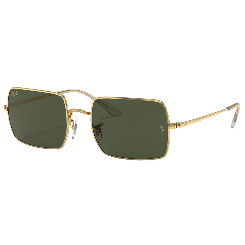 Load image into Gallery viewer, Ray-Ban Women's Rectangle 1969 Sunglasses - Polished Gold/Green 1
