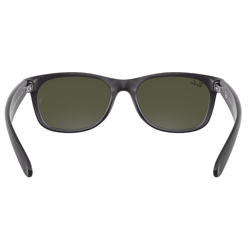 Load image into Gallery viewer, Ray-Ban New Wayfarer Classic Sunglasses - Matte Rubber Black/Green 3
