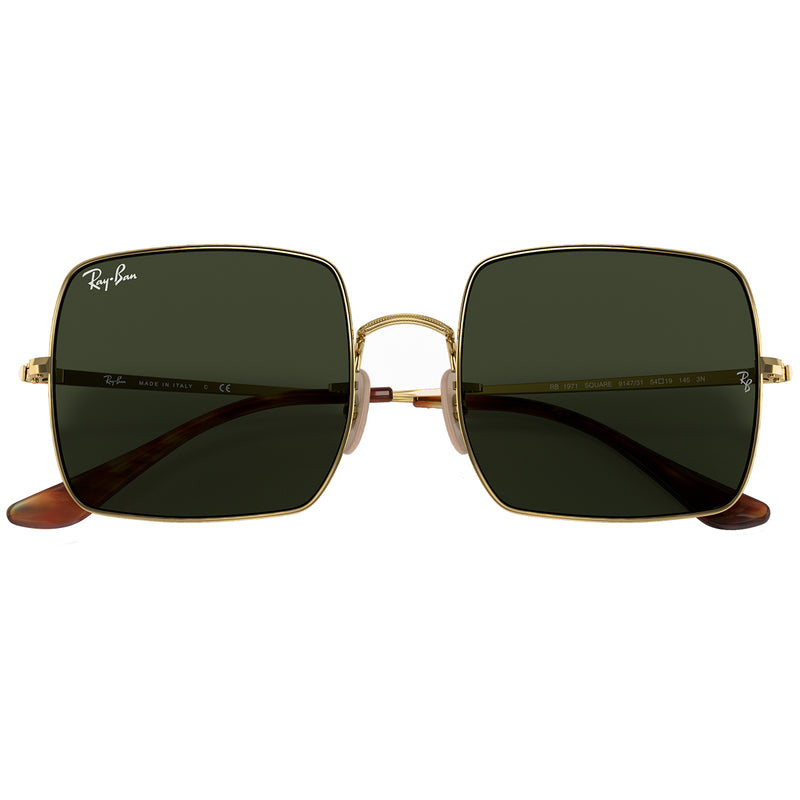 Load image into Gallery viewer, Ray-Ban Square 1971 Classic Sunglasses - Polished Gold/Green 6
