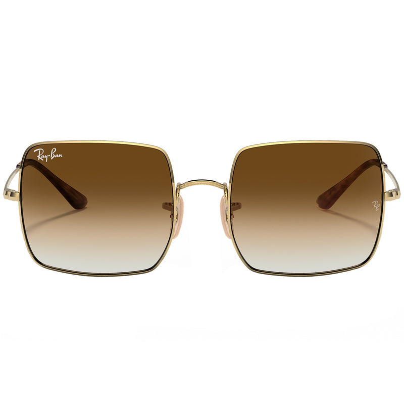 Load image into Gallery viewer, Ray-Ban Square 1971 Classic Sunglasses - Polished Gold/Light Brown 2
