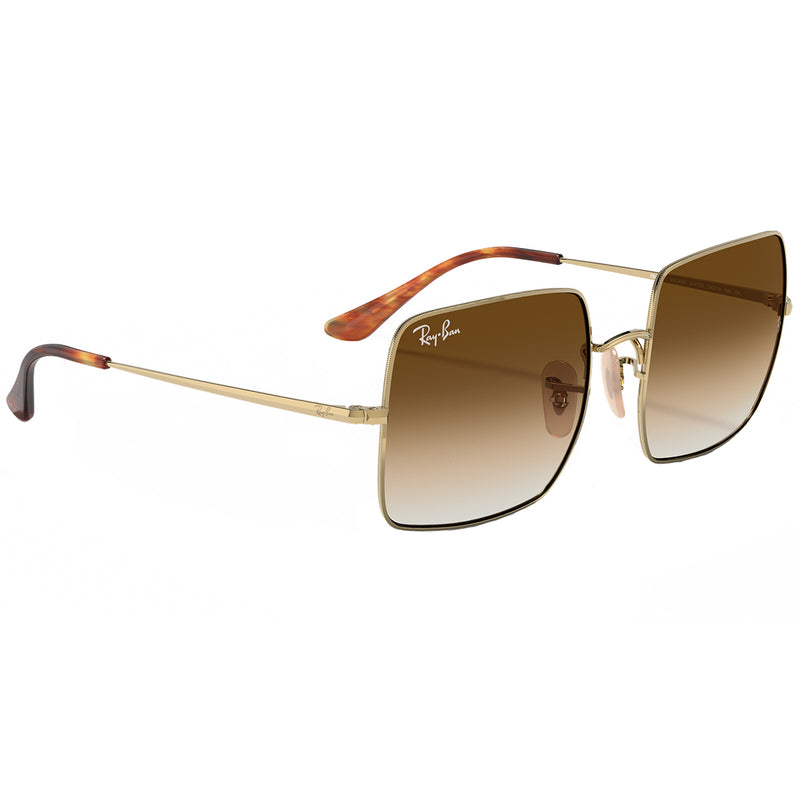 Load image into Gallery viewer, Ray-Ban Square 1971 Classic Sunglasses - Polished Gold/Light Brown 3
