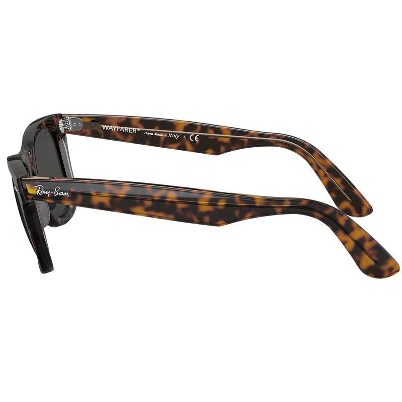 Load image into Gallery viewer, Ray-Ban Original Wayfarer Bicolor Sunglasses - Polished Havana On Transparent Brown/Dark Gray 4
