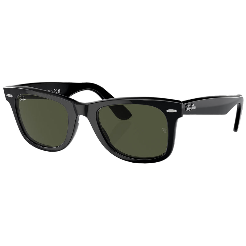 Load image into Gallery viewer, Ray-Ban Original Wayfarer Classic Sunglasses - Polished Black/Green 1

