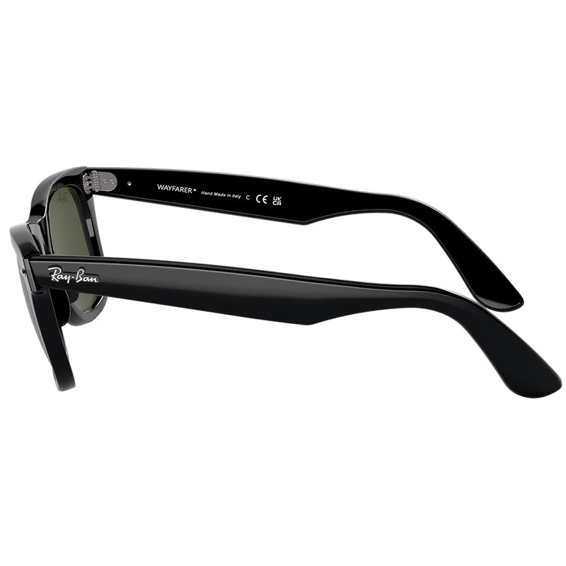 Load image into Gallery viewer, Ray-Ban Original Wayfarer Classic Sunglasses - Polished Black/Green 4
