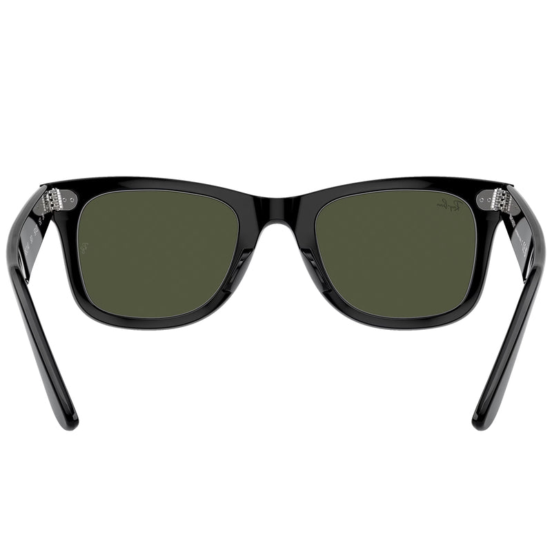 Load image into Gallery viewer, Ray-Ban Original Wayfarer Classic Sunglasses - Polished Black/Green 5
