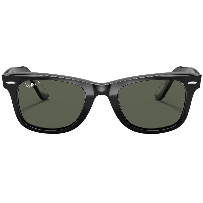 Load image into Gallery viewer, Ray-Ban Original Wayfarer Classic Polarized Sunglasses - Polished Black/Green 2
