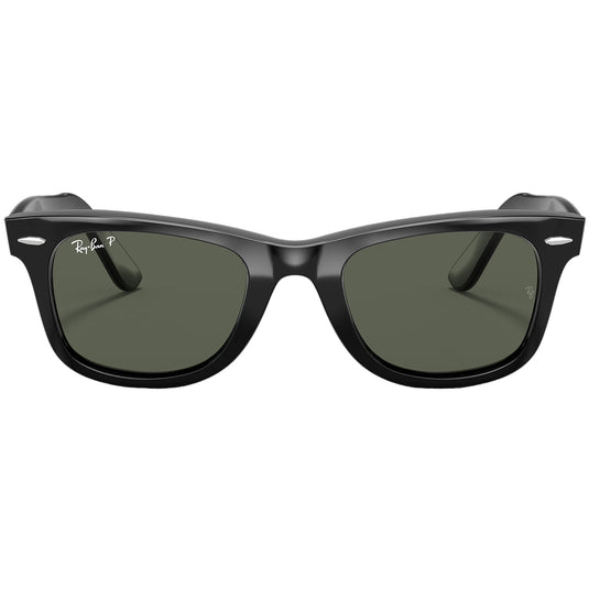 Ray-Ban Original Wayfarer Classic Polarized Sunglasses - Polished Black/Green 2