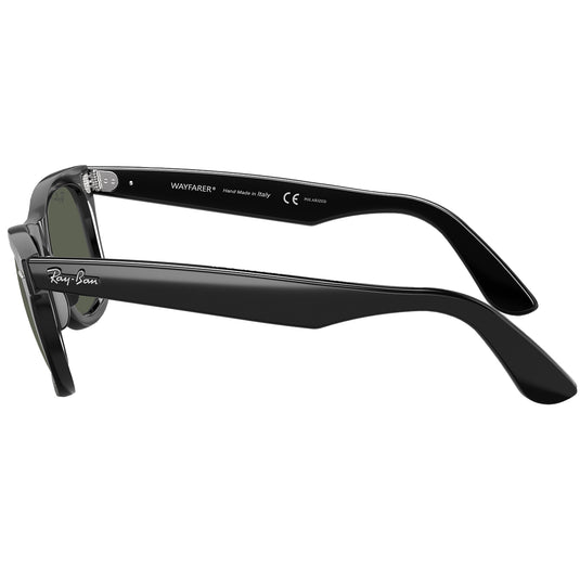 Ray-Ban Original Wayfarer Classic Polarized Sunglasses - Polished Black/Green 4