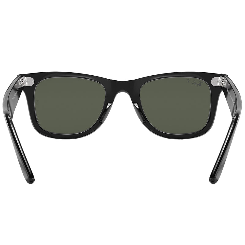 Load image into Gallery viewer, Ray-Ban Original Wayfarer Classic Polarized Sunglasses - Polished Black/Green 5
