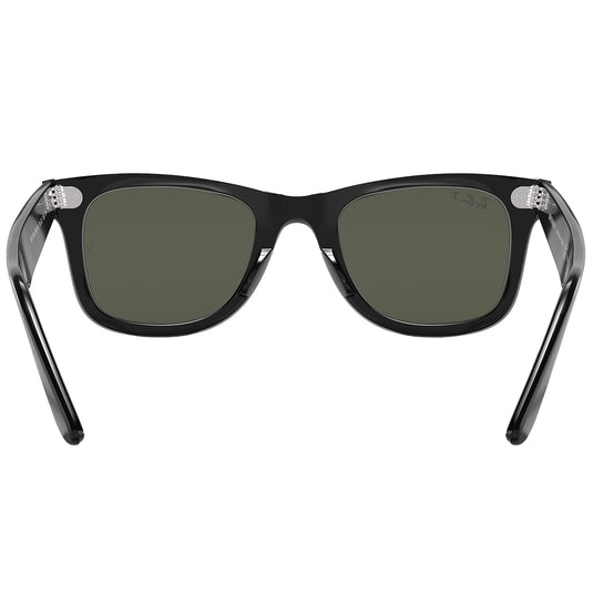 Ray-Ban Original Wayfarer Classic Polarized Sunglasses - Polished Black/Green 5