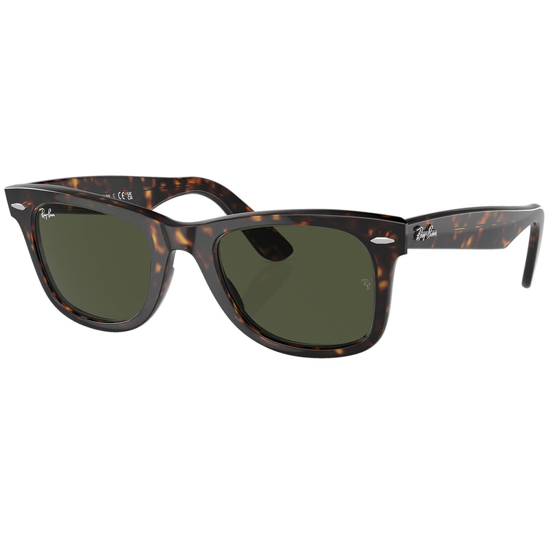 Load image into Gallery viewer, Ray-Ban Original Wayfarer Classic Sunglasses - Polished Tortoise/Green 1
