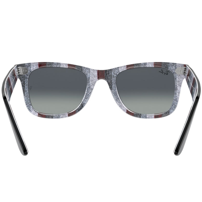 Load image into Gallery viewer, Ray-Ban Original Wayfarer Classic Sunglasses - Black On Chevron/Blue 5
