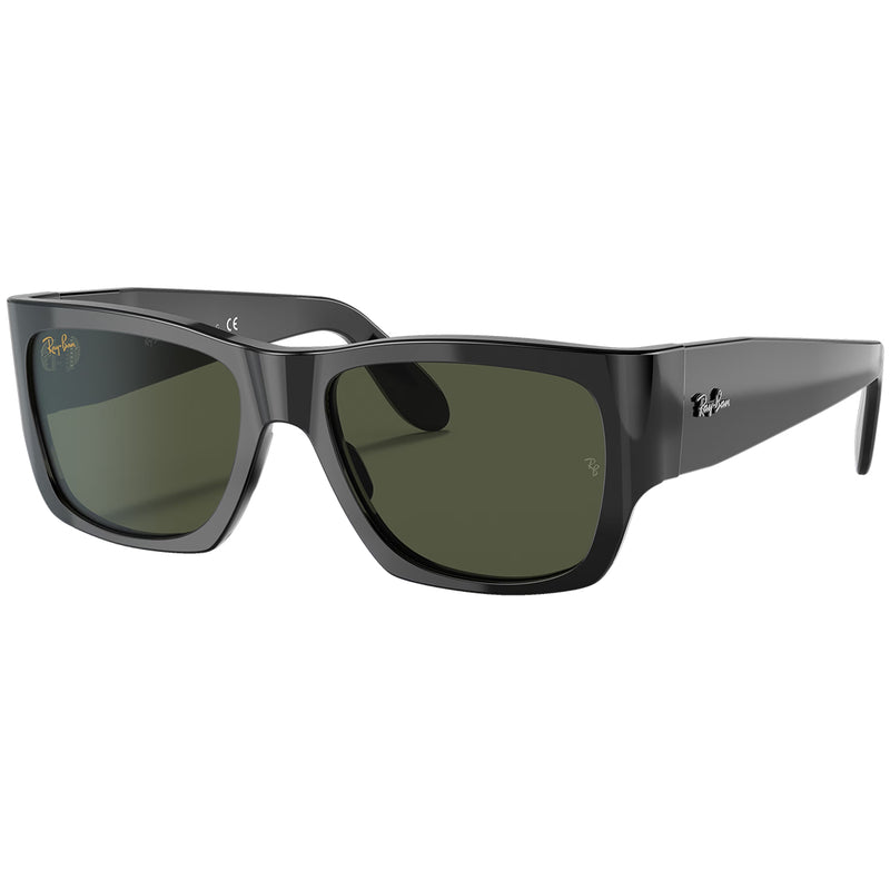 Load image into Gallery viewer, Ray-Ban Nomad Sunglasses - Polished Black/Green 1
