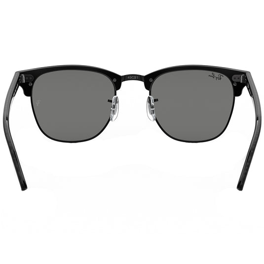Ray-Ban Clubmaster Marble Sunglasses - Polished Black/Dark Gray 4