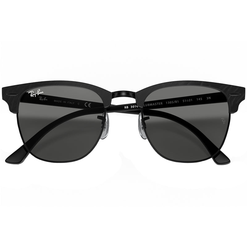 Load image into Gallery viewer, Ray-Ban Clubmaster Marble Sunglasses - Polished Black/Dark Gray 5
