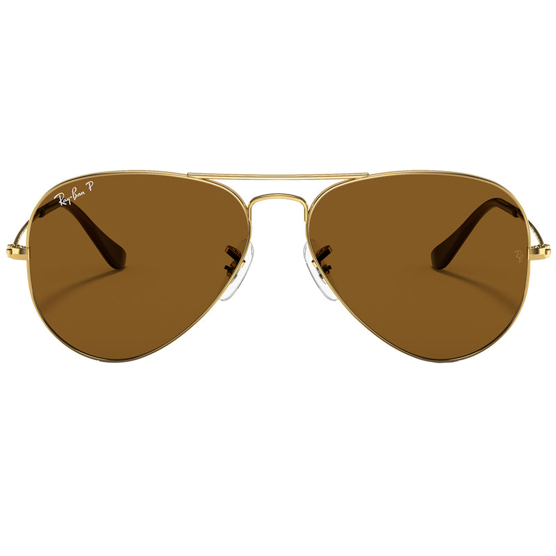 Load image into Gallery viewer, Ray-Ban Aviator Classic Polarized Sunglasses - Polished Gold/Brown 2

