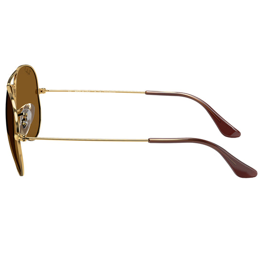 Ray-Ban Aviator Classic Polarized Sunglasses - Polished Gold/Brown 4