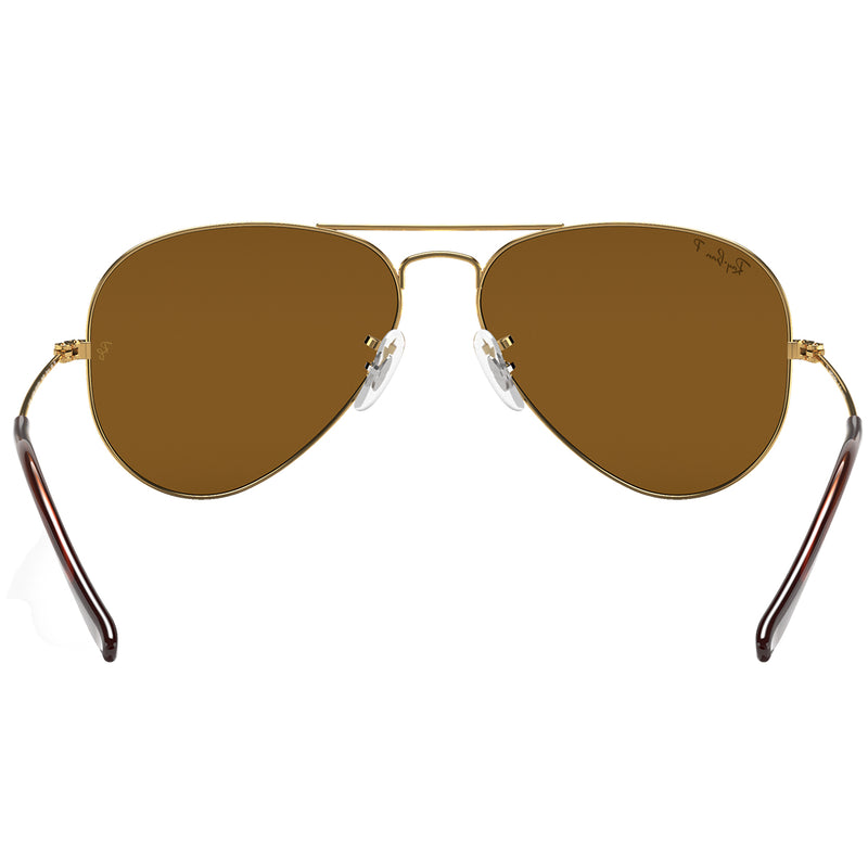 Load image into Gallery viewer, Ray-Ban Aviator Classic Polarized Sunglasses - Polished Gold/Brown 5
