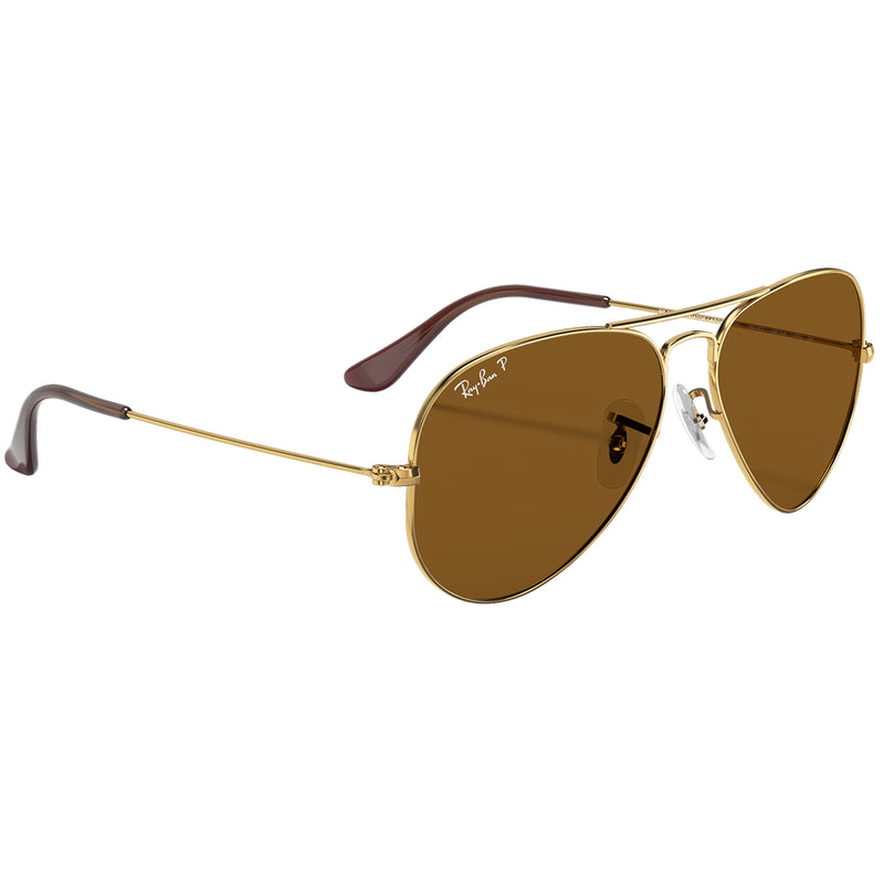 Load image into Gallery viewer, Ray-Ban Aviator Classic Polarized Sunglasses - Polished Gold/Brown 3

