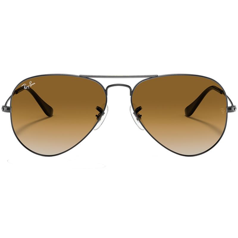 Load image into Gallery viewer, Ray-Ban Aviator Gradient Sunglasses - Polished Gunmetal/Light Brown 2
