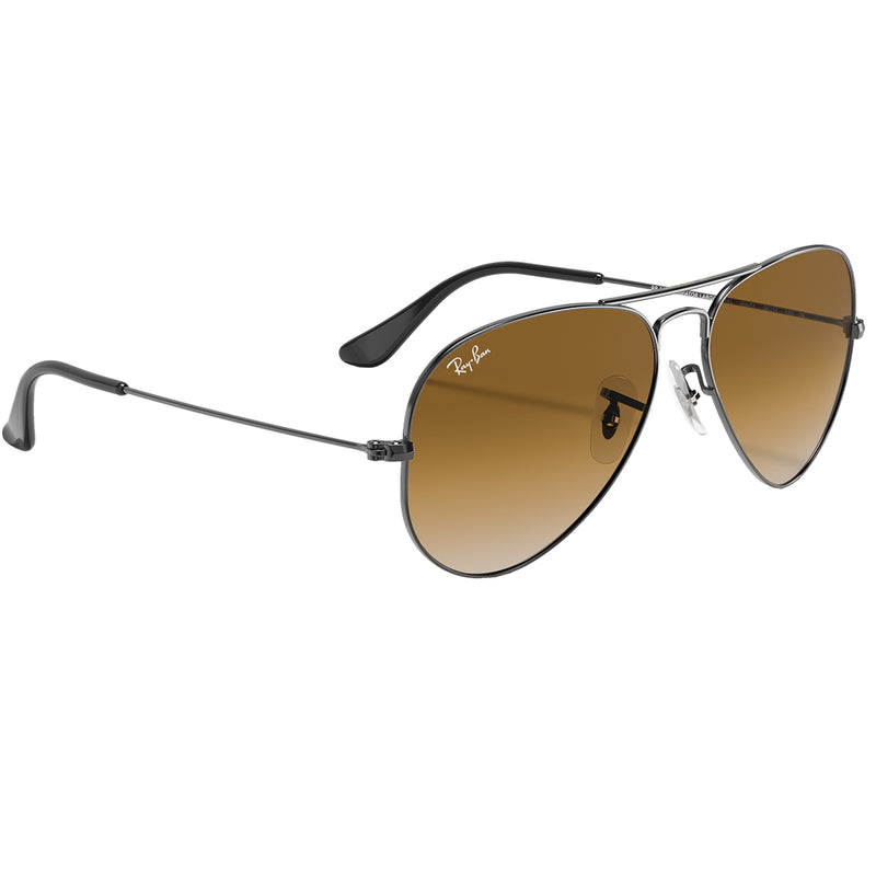 Load image into Gallery viewer, Ray-Ban Aviator Gradient Sunglasses - Polished Gunmetal/Light Brown 3
