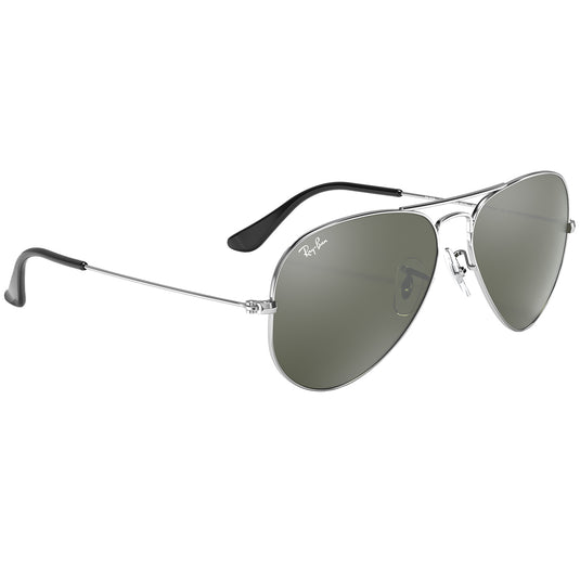 Ray-Ban Aviator Mirror Sunglasses - Polished Silver/Silver 3