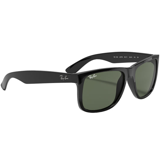 Ray-Ban Justin Classic Sunglasses - Polished Black/Green 3