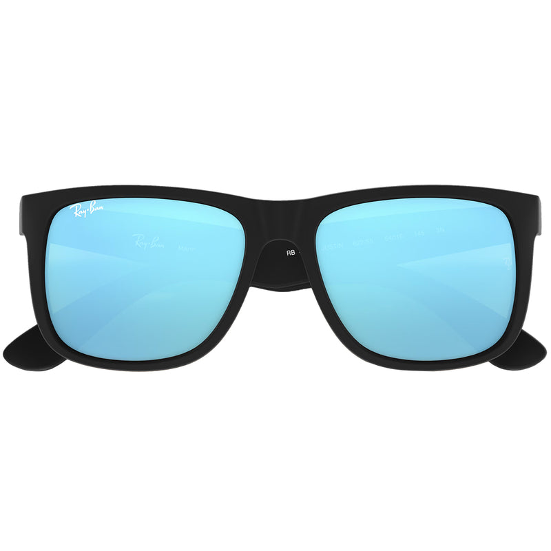 Load image into Gallery viewer, Ray-Ban Justin Color Mix Mirror Sunglasses - Matte Black/Blue 6
